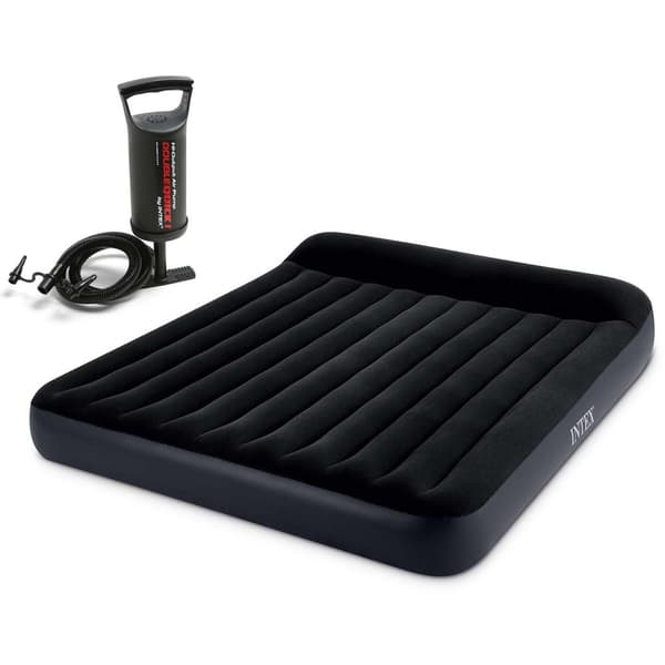 Oppustelig madras 203x183x25 cm med stempelpumpe INTEX 64144
