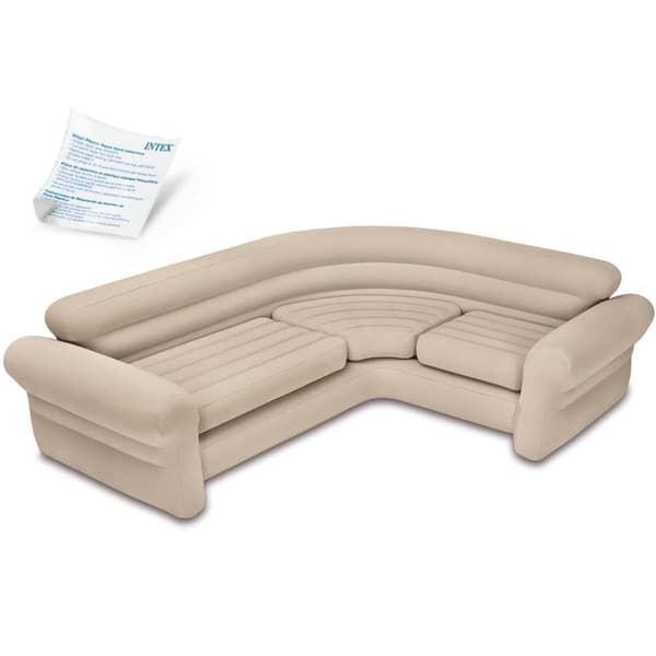 Oppustelig hjørnesofa 257 x 203 x 76 cm INTEX 68575