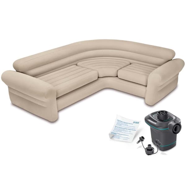 Oppustelig hjørnesofa 257 x 203 x 76 cm INTEX 68575-66640