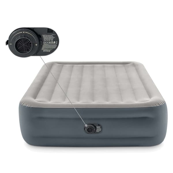 Oppustelig madras 203x152x46 cm med indbygget elektrisk pumpe INTEX 64126ND