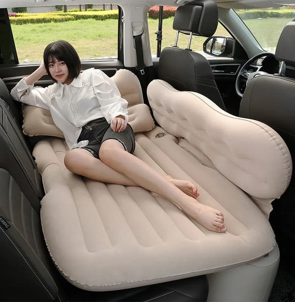 Bilmadras Enkeltseng XL til BIL CAMPING PUMPE Pink