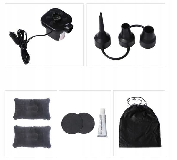 Bilmadrass Dubbelsäng XXL för BILCAMPING + PUMP Beige