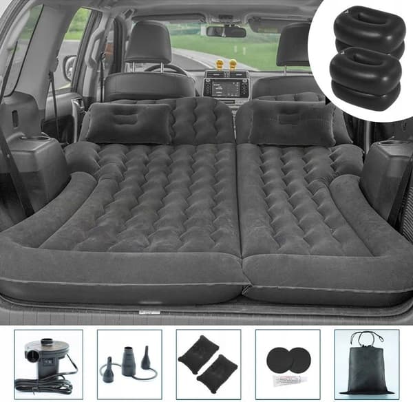 Bilmadras Dobbeltseng XXL til BIL CAMPINGTUR + PUMPE