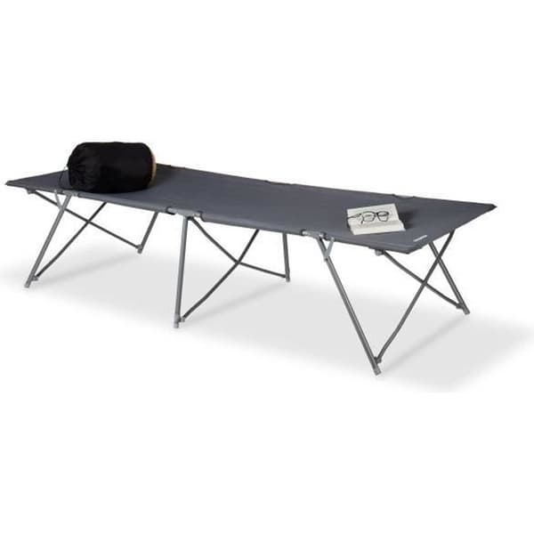 XXL tältsäng - Relaxdays - Hopfällbar - Aluminium - Max belastning 120 kg - 80x215 cm
