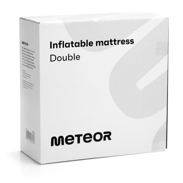 Uppblåsbar resemadrass i sammet - Meteor - dubbel - 2-sits campingsäng - 188 x 137 cm