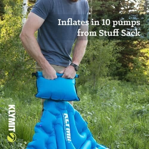 Isolermadrass - Klymit - Dubbel V - 188 cm - 2 ställen - Blå