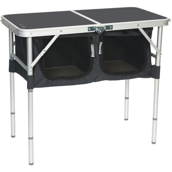 Förvaringsskåp/Campingbord - Bo-Camp - 80x40x68 cm - Svart - Fällbart - Lätt