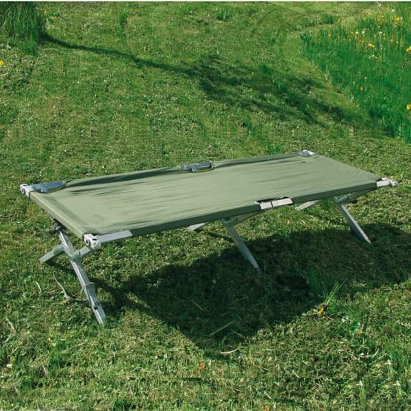 Campingssäng - Aluminium - Typ US - Grön - Kompakt - 1 plats - Fällbar