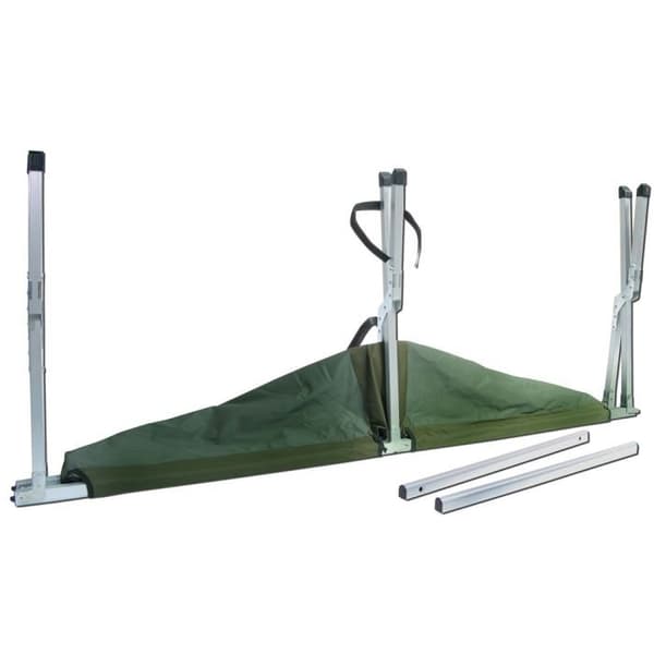 Campingssäng - Aluminium - Typ US - Grön - Kompakt - 1 plats - Fällbar