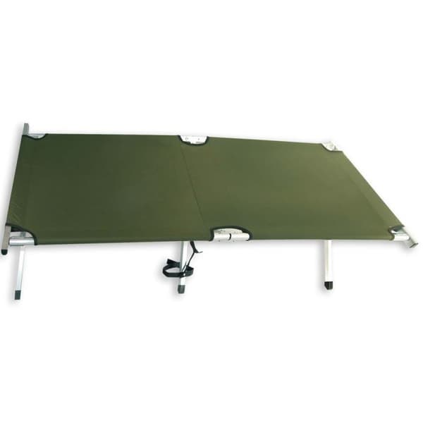 Campingssäng - Aluminium - Typ US - Grön - Kompakt - 1 plats - Fällbar