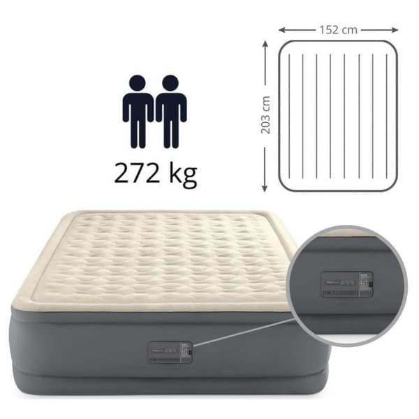 Luftmadrass Prem'Aire II Fiber Tech 2 platser - Intex