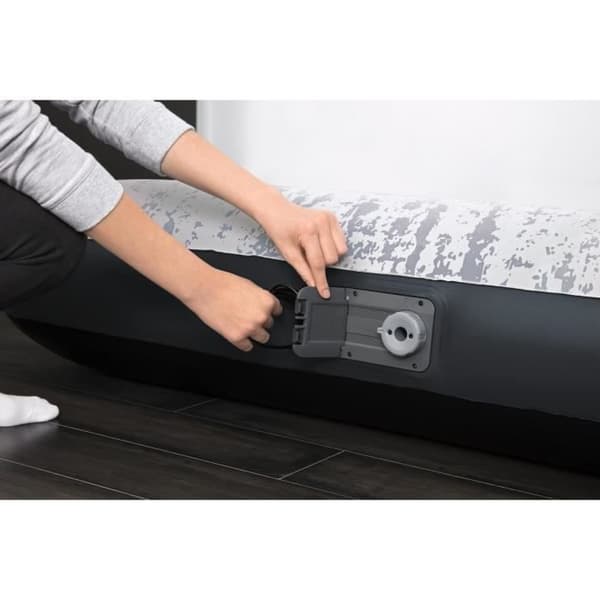BESTWAY Uppblåsbar madrassbädd - 2 platser - 203 x 152 x 30 cm - Med integrerad elpump