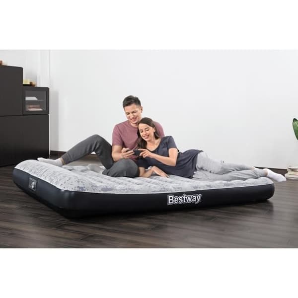 BESTWAY Uppblåsbar madrassbädd - 2 platser - 203 x 152 x 30 cm - Med integrerad elpump