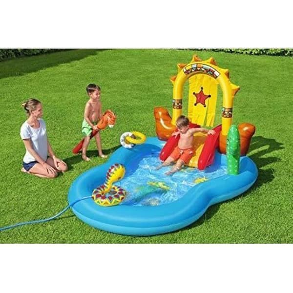Luftsäng - Bestway - 53118 - 2 personer - Blå - Camping - Manuell