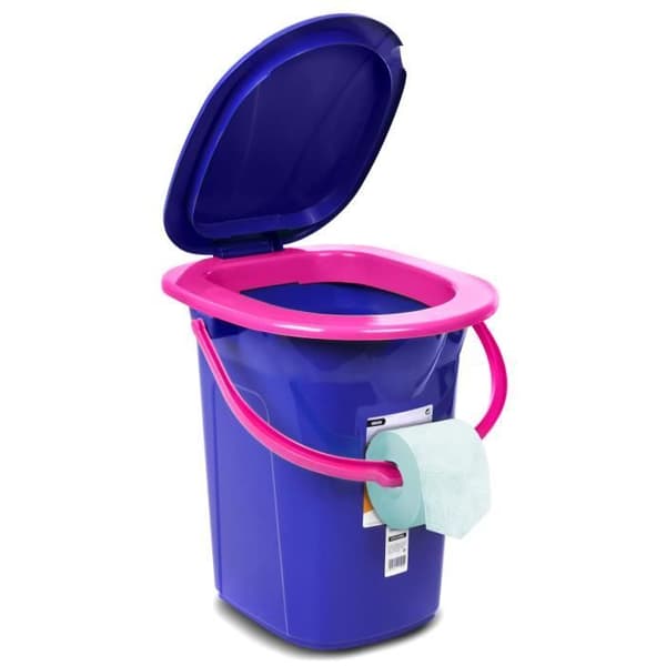 GreenBlue GB320 Bärbar Camping Tourist Toalett Blå-Rosa
