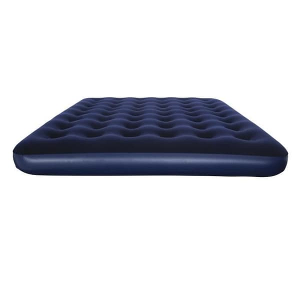 BESTWAY Horizon Queen Flocked Uppblåsbar Madrass - 2-sits - Blå