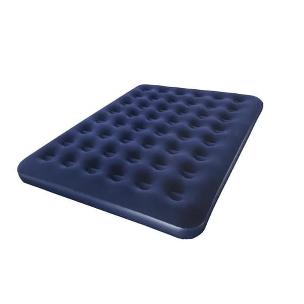 BESTWAY Horizon Queen Flocked Uppblåsbar Madrass - 2-sits - Blå
