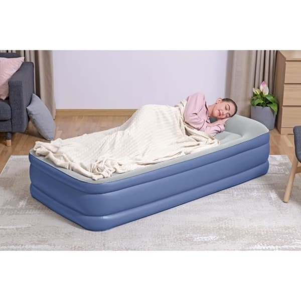 Luftmadrass - BESTWAY - 67628 - 1 plats - 191 x 97 x 46 cm, integrerad elektrisk pump, sängram
