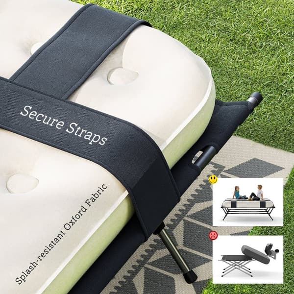 Camping Seng, 200x153 cm, Sort/Khaki
