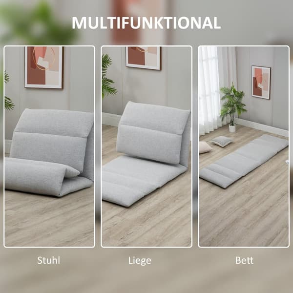 Golvstol, 72x71x60 cm (Soffa), 210x71x7.5 cm (Säng), Grå