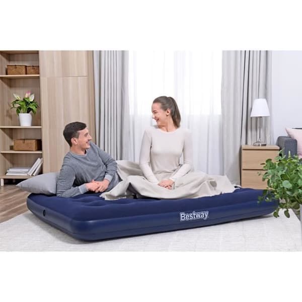 Oppustelig campingmadras - BESTWAY - 2 pladser - 191x137x22 cm med ekstern Powertouch elektrisk pumpe