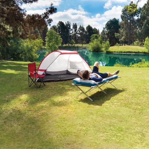 Fibertech 1-personers campingluftmadras - Intex