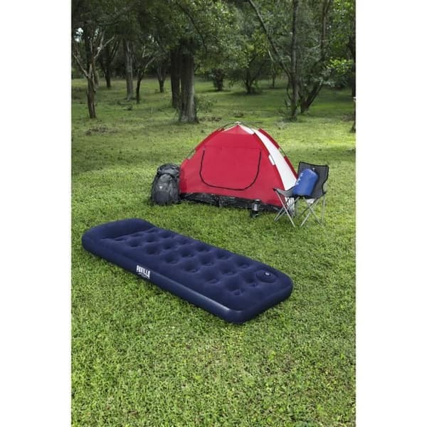 BESTWAY Venture Flockad uppblåsbar madrass + fotpump - 1 sits