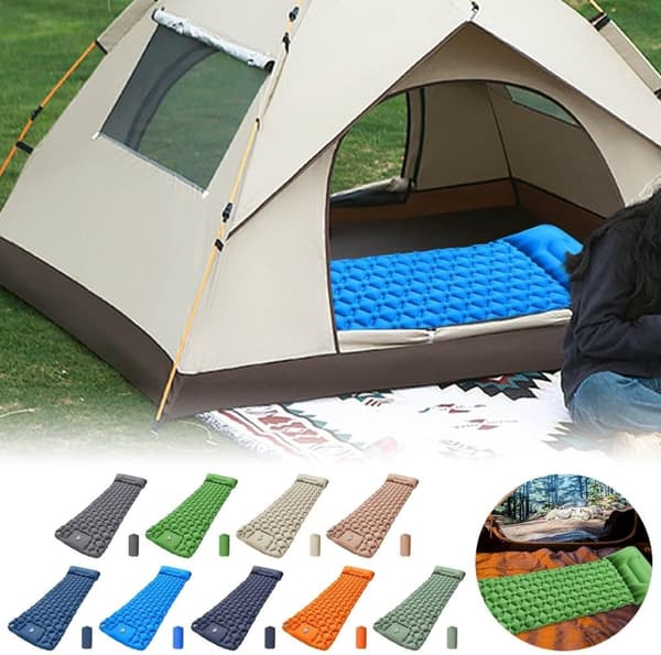 Lollanda Självuppblåsbar Campingmadrass, 5 cm Tjock med Fotpump