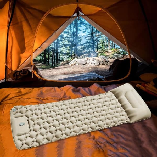 Lollanda Självuppblåsbar Campingmadrass, 5 cm Tjock med Fotpump
