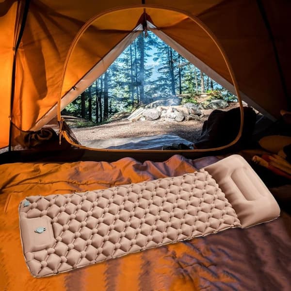 Lollanda Självuppblåsbar Campingmadrass, 5 cm Tjock med Fotpump
