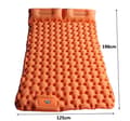 Miniatyrbillede 2 af 5: Lollanda Dobbelt Campingmadras 196x125 cm, Oppustelig Madras – Fodpumpe, Orange