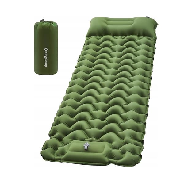 KING CAMP Deluxe 10 selvoppustelig madras - grøn