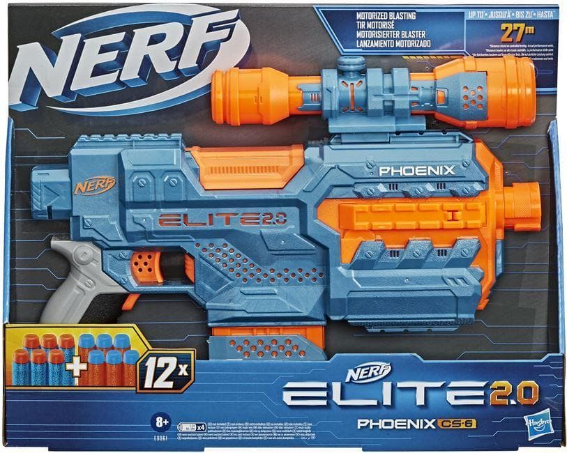 NER ELITE 2.0 PHOENIX CS 6- Blaster med kikarsikte och 12 darts