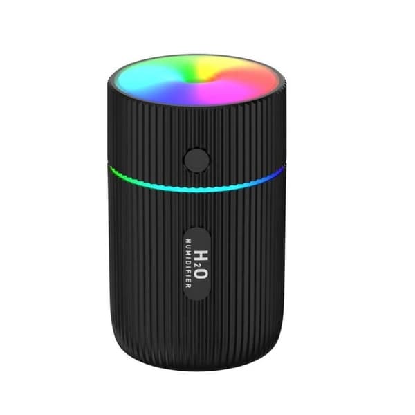 Colorful Cup Humidifier USB Mini Car Air Purifier(Black)