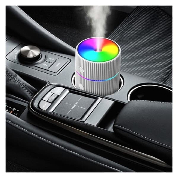 Colorful Cup Humidifier USB Mini Car Air Purifier(White)