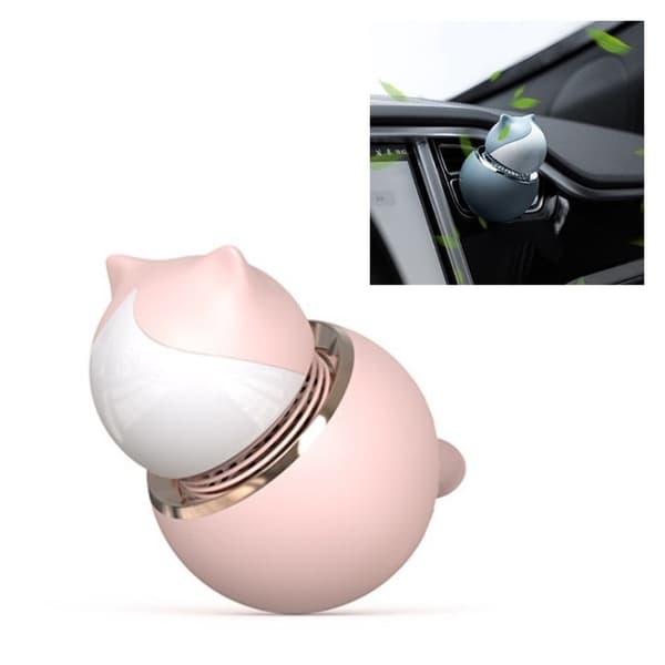 Cute Cat Style Car Aromatherapy Car Air Outlet Aromatherapy Pendant Air Freshener(Pink)