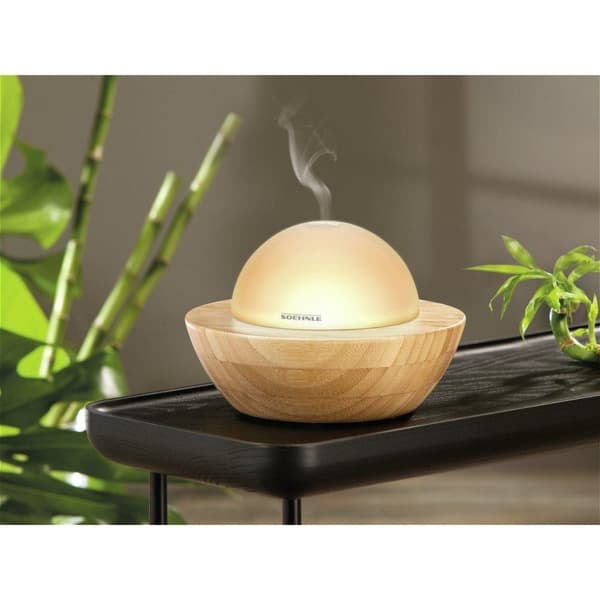 Soehnle 68087 Modena aromidiffuusori LED-valaistuslasilla/bambulla