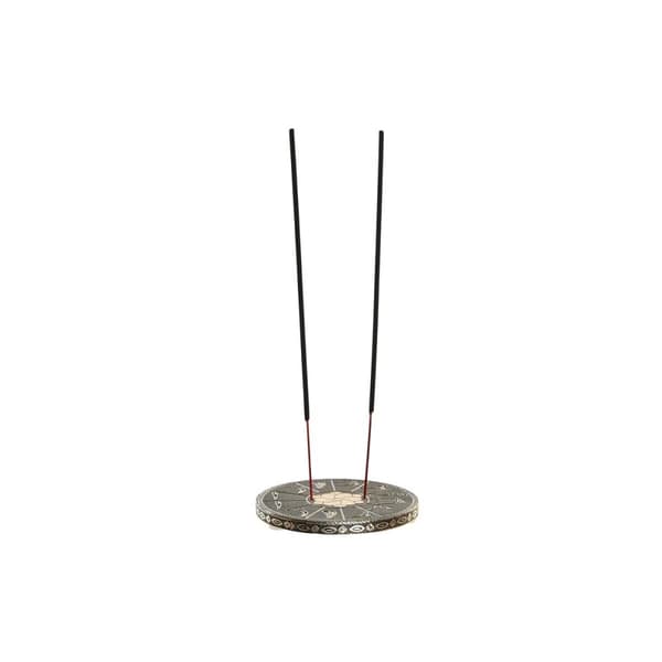 Holder DKD Home Decor Røgelse Træ Aluminium 10 x 10 x 1 cm Indianer mand