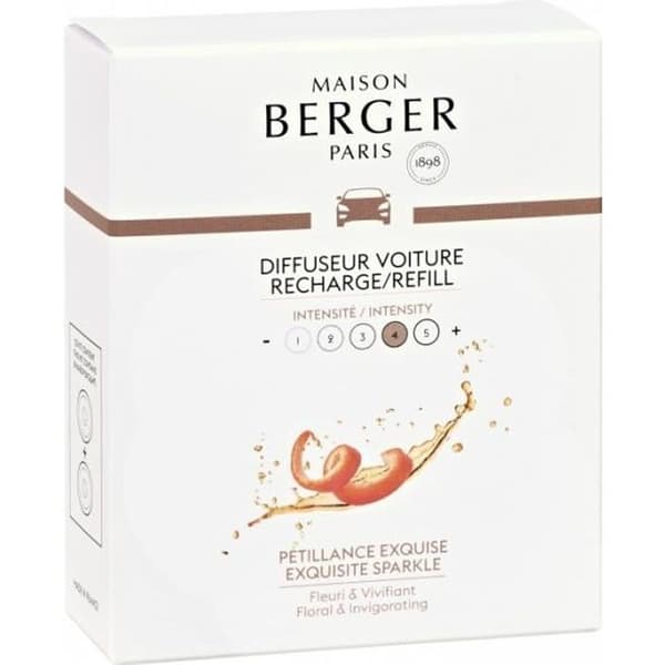 Bildiffusor Refill - Maison Berger - 6426 - Utsökt Sparkle - Vit - 2 doftkeramik