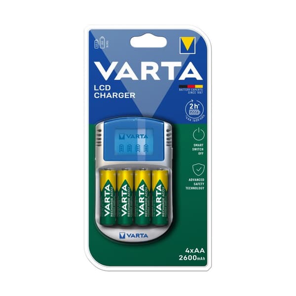 Laturi + ladattavat paristot Varta -POWERLCD (1 osaa) Harmaa