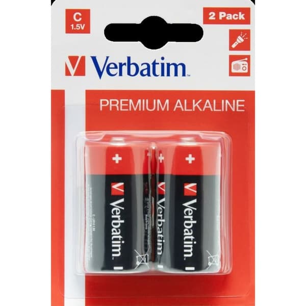 Alkalinebatterier Verbatim LR14 1,5 V (10 enheder)