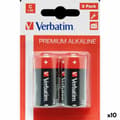 Miniatyrbillede 1 af 2: Alkalinebatterier Verbatim LR14 1,5 V (10 enheder)