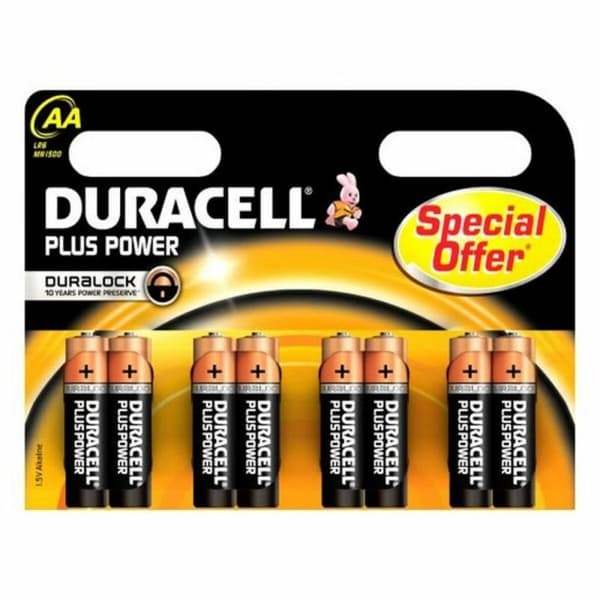Alkalinebatterier DURACELL LR06 LR6 AA 1.5V (8 pcs)