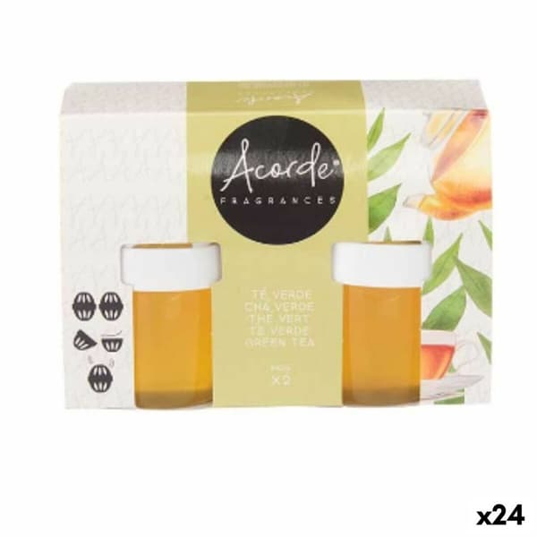 Set med luftfräschare Acorde 1165-TEVERDE Grönt te Gel (24 antal)