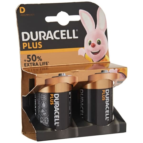 Alkalinebatterier LR20 DURACELL Plus Power  D