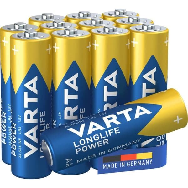 Alkalinebatterier Varta Longlife Power AA 1,5 V (12 enheder)