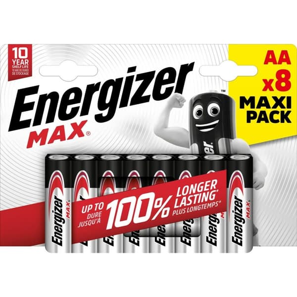 Batterier Energizer LR6 1,5 V (8 enheder)