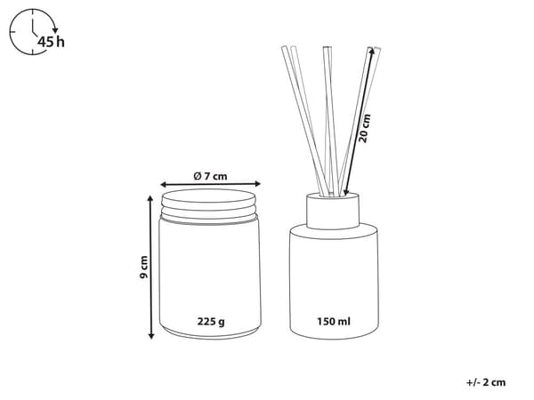 Doftset med doftljus och doftspridare Doftpinnar 100% sojavax Bomullsveke Glas Fräsch Linne Orientalisk