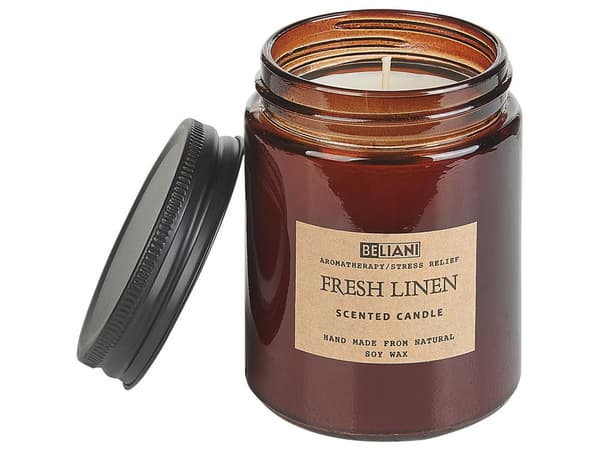 Doftset med doftljus och doftspridare Doftpinnar 100% sojavax Bomullsveke Glas Fräsch Linne Orientalisk