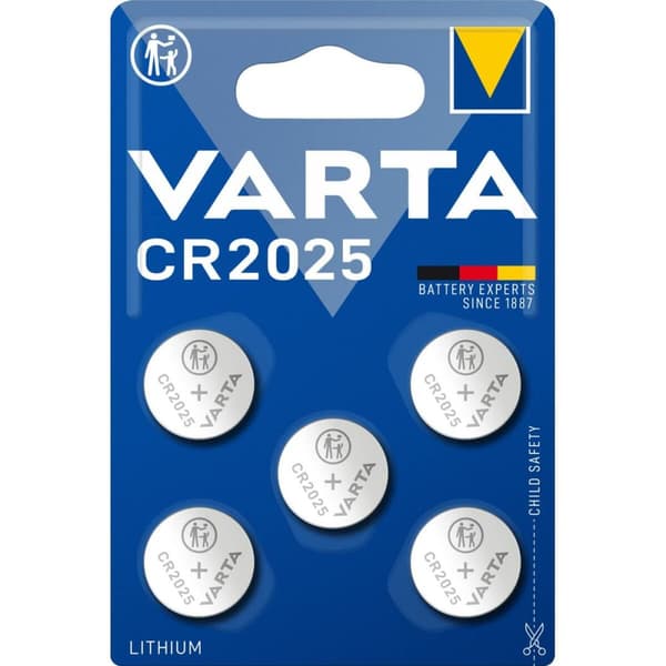 Litium Knappbatterier Varta 6025101415 CR2025 3 V (5 enheter)